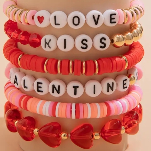 Jewelry - Colorful Valentine's Beaded Bracelets